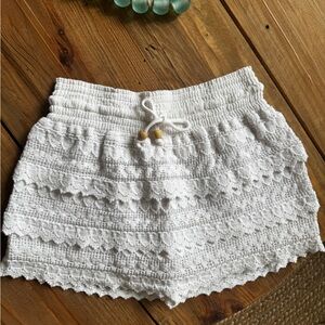 Blanco By Nature - White Ruffled Mini Skirt